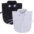 thumbnail image 1 of LoudSung Detachable Half Shirt Blouse Fake Collar Embroidered Butterfly Decorative Dickey False Collar Elegant Design for Women Girls, 1 of 7