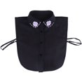thumbnail image 1 of LoudSung Detachable Half Shirt Blouse Fake Collar Embroidered Butterfly Decorative Dickey False Collar Elegant Design for Women Girls, 1 of 7