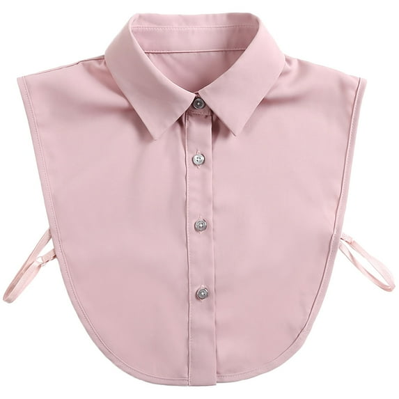 LoudSung Fake Collar Detachable Blouse False Collar Half Shirt Classic Pure Color Designed Top Elegant for Women Girls