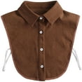 thumbnail image 1 of LoudSung Fake Collar Detachable Blouse False Collar Half Shirts Collar Brown Designed Top Elegant for Women Girls, 1 of 7