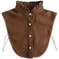 thumbnail image 1 of LoudSung Fake Collar Detachable Blouse False Collar Half Shirts Collar Brown Designed Top Elegant for Women Girls, 1 of 7