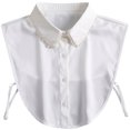 thumbnail image 1 of LoudSung Fake Collar Detachable Blouse Half Shirt Pearl Dickey False Collar Top Elegant for Women Girls, 1 of 7
