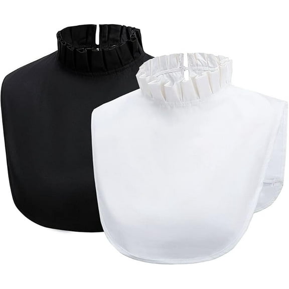 LoudSung Fake Collar Detachable Dickey Half Shirts Stand Blouse False Top Elegant for Women Girls