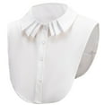 thumbnail image 1 of LoudSung Fake Collar Detachable Half Shirt Blouse Dickey Collar Multi Layer Pleated Collar Top Elegant for Women Girls, 1 of 9