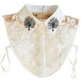 thumbnail image 1 of LoudSung Fake Collar Detachable Half Shirt Blouse Elegant False Collar Crystal Decorative Hollow Dickey Collar Design for Women Girls, 1 of 7