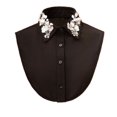thumbnail image 1 of LoudSung Fake Collar Detachable Half Shirt Blouse False Collar Bead Rhinestones Crystals Decorative Dickey for Women Girls, 1 of 7