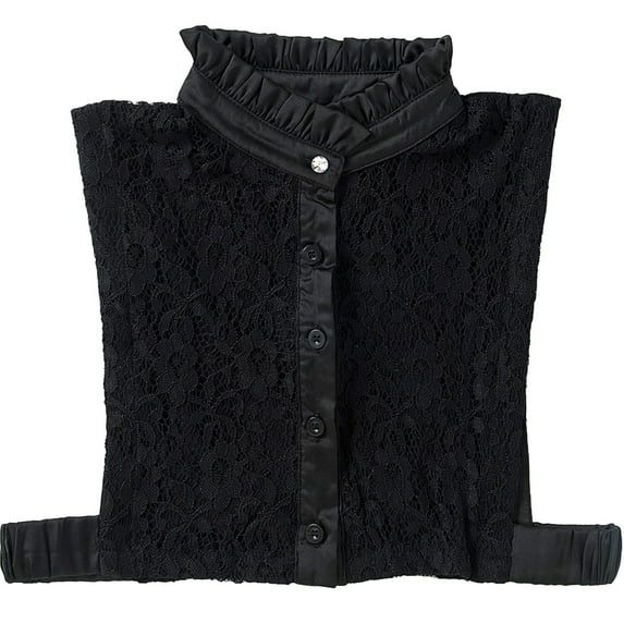 LoudSung Fake Collar Detachable Half Shirt Blouse False Collar Colorful Hollow Floral Lace Elegant for Women Girls