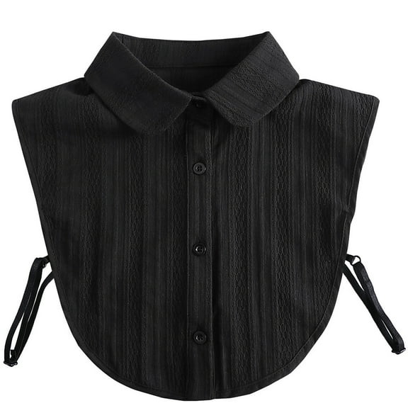 LoudSung Fake Collar Detachable Half Shirt Blouse False Collar Cotton Knit Elegant Design for Women Girls