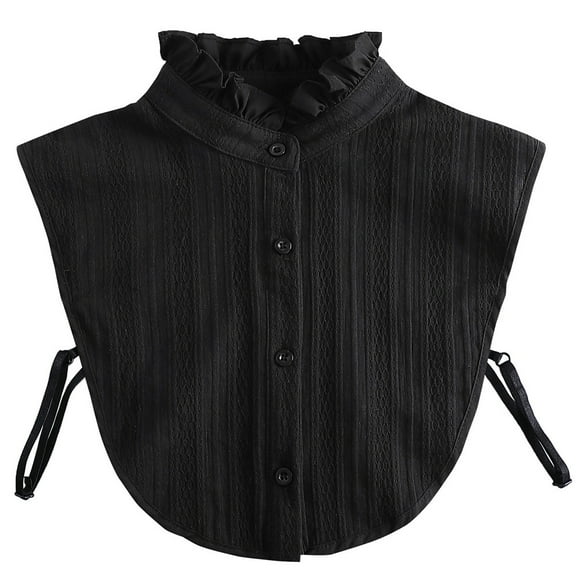 LoudSung Fake Collar Detachable Half Shirt Blouse False Collar Cotton Knit Elegant Design for Women Girls