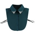 thumbnail image 1 of LoudSung Fake Collar Detachable Half Shirt Blouse False Collar Elegant Crystal Decorative Pure Color for Women Girls, 1 of 7