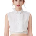 thumbnail image 1 of LoudSung Fake Collar Detachable Half Shirt Blouse False Collar Elegant Ruffle Stand Type Dickey Collar for Women Girls, 1 of 7