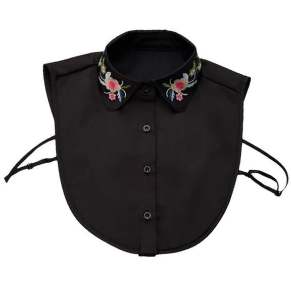 LoudSung Fake Collar Detachable Half Shirt Blouse False Collar Embroidery Dickey Design for Women Girls
