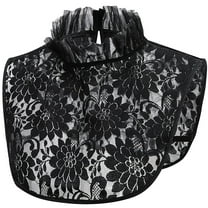 LoudSung Fake Collar Detachable Half Shirt Blouse False Collar Floral Lace Hollow Stand Top Elegant for Women Girls