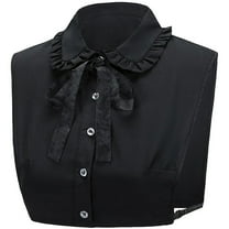 LoudSung Fake Collar Detachable Half Shirt Blouse False Collar Floral Lacing Top Elegant Lovely Design for Women Girls