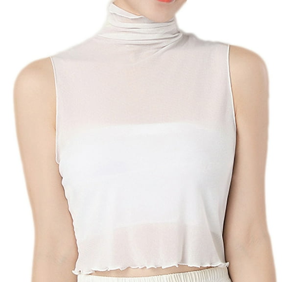 LoudSung Fake Collar Detachable Half Shirt Blouse False Collar High Neck Top Elegant for Women Girls