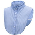 thumbnail image 1 of LoudSung Fake Collar Detachable Half Shirt Blouse False Collar Striped Elegant Design for Women Girls, 1 of 7