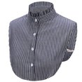 thumbnail image 1 of LoudSung Fake Collar Detachable Half Shirt Blouse False Collar Striped Elegant Design for Women Girls, 1 of 7