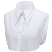 LoudSung Fake Collar Detachable Half Shirt Blouse False Collar with Big Pointed Cotton Elegant Dickey Collar for Women Girls