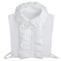 LoudSung Fake Collar Detachable Half Shirt Blouse False Dickey Collar Lace Ruffle Decorative Elegant for Women Girls
