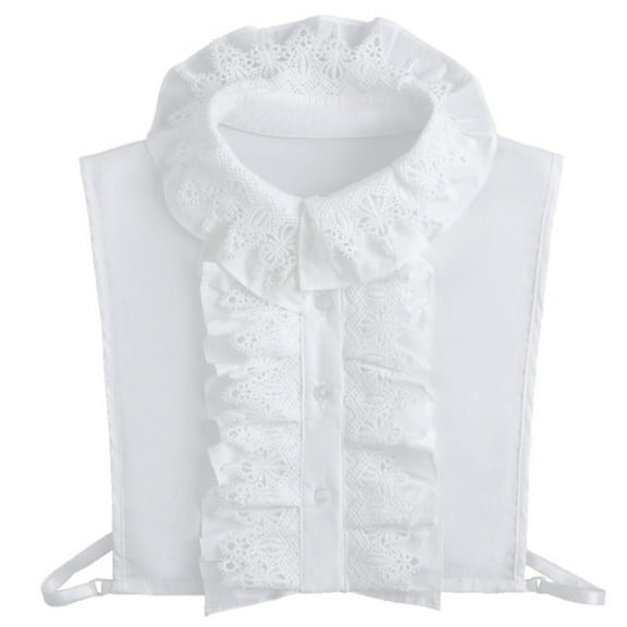 LoudSung Fake Collar Detachable Half Shirt Blouse False Dickey Collar Lace Ruffle Decorative Elegant for Women Girls