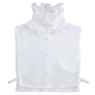 LoudSung Fake Collar Detachable Half Shirt Blouse False Dickey Collar Lace Ruffle Decorative Elegant for Women Girls