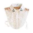 thumbnail image 1 of LoudSung Fake Collar Detachable Half Shirt Blouse False Doll Collar Hollow Out Lace Cool Flower Design for Women Girls, 1 of 7