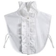 thumbnail image 1 of LoudSung Fake Collar Detachable Half Shirt Blouse Ruffled Dickey Standing Cotton Faux False Collar Elegant Design for Women Girls, 1 of 7