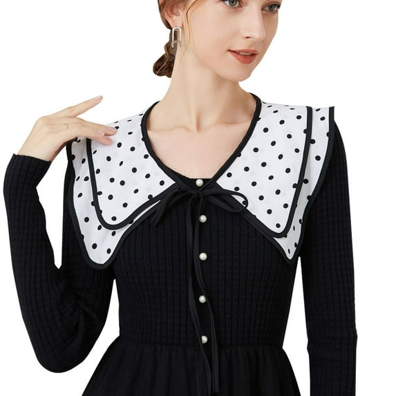 LoudSung Fake Collar Shawl Detachable Blouse False Collar Cape Collar Wrap Multiple Styles Top Elegant for Women Girls
