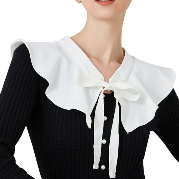 LoudSung Fake Collar Shawl Detachable Blouse False Collar Cape Collar Wrap Multiple Styles Top Elegant for Women Girls