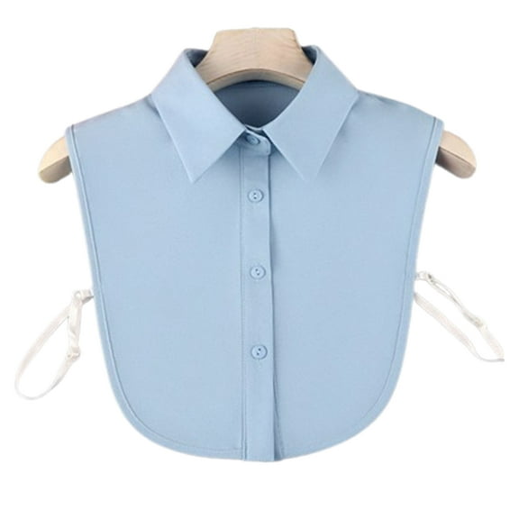 LoudSung False Collar Detachable Half Shirt Blouse Fake Collar Elegant Pure Color Dickey Simple Designs for Women Girls