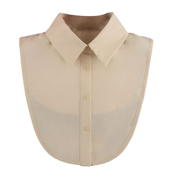 LoudSung False Collar Detachable Half Shirt Blouse Fake Collar Elegant Pure Color Dickey Simple Designs for Women Girls