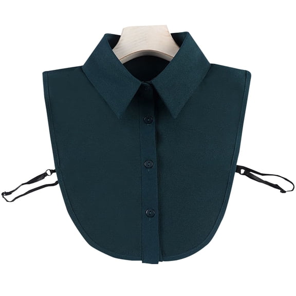 LoudSung False Collar Detachable Half Shirt Blouse Fake Collar Elegant Pure Color Dickey Simple Designs for Women Girls