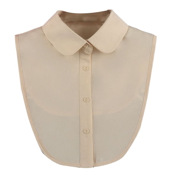 LoudSung False Collar Detachable Half Shirt Blouse Fake Collar Elegant Pure Color Dickey Simple Designs for Women Girls