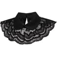 thumbnail image 1 of LoudSung False Collar Detachable Half Shirt Blouse Fake Collar Floral Lace Double Layer Cape Shawl Elegant for Women Girls, 1 of 8