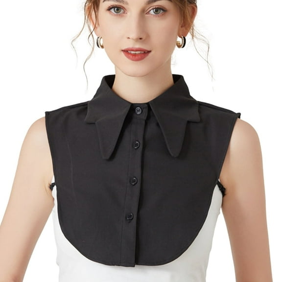 LoudSung False Collar Detachable Half Shirt Blouse Fake Collar Incomplete Beauty Unique Dickey Collar Design for Women Girls