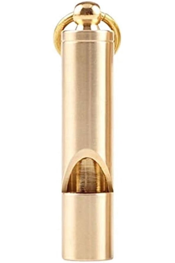 Loudest Brass Whistle | Best Premium Emergency Whistle | One Piece | Outdoor Survival Whistle | On Key-Chain or Hang Around Your Neck and Carry it Anywhere!