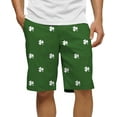 thumbnail image 1 of Loudmouth Golf - Cotton/Spandex Blend - John Daly Shamrocks Mens Short-Knee Length, 1 of 5