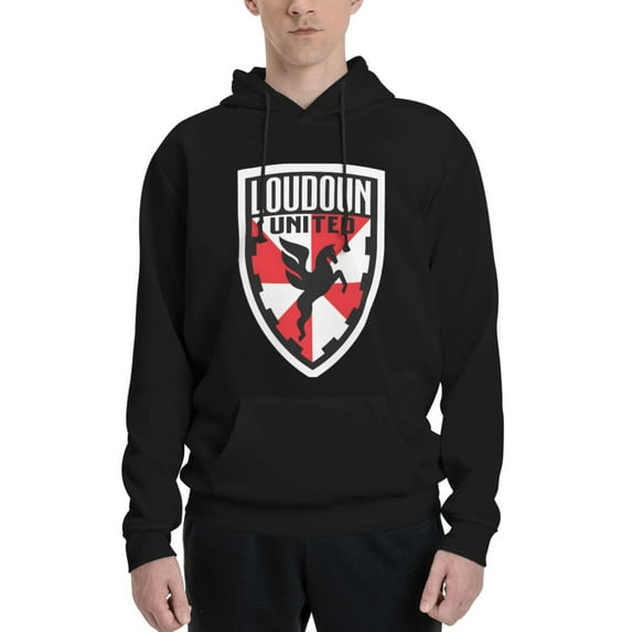 Loudoun United Fc Men Fleece Hoodie Casual Pullover Sweatshirt With Kangaroo Pocket