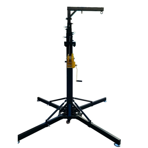Loudspeaker Box Stand Crank Stage Light Truss System Speaker Audio Bracket with Outriggers 550lbs Load 2-6M Height