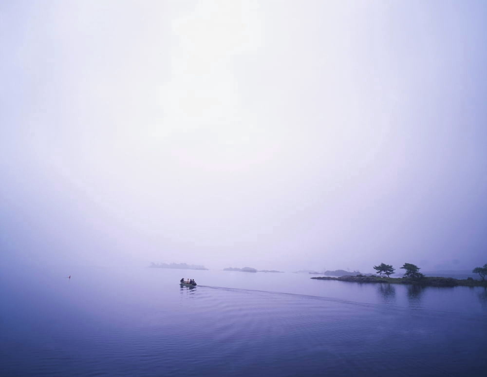 Lough Corrib Connemara Co Galway Ireland Boat Out On The Lake Canvas Art - The Irish Image Collection Design Pics (17 x 13)