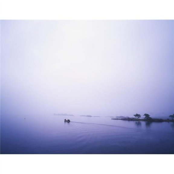 Lough Corrib Connemara Co Galway Ireland - Boat Out On The Lake Poster Print by The Irish Image Collection - 17 x 13