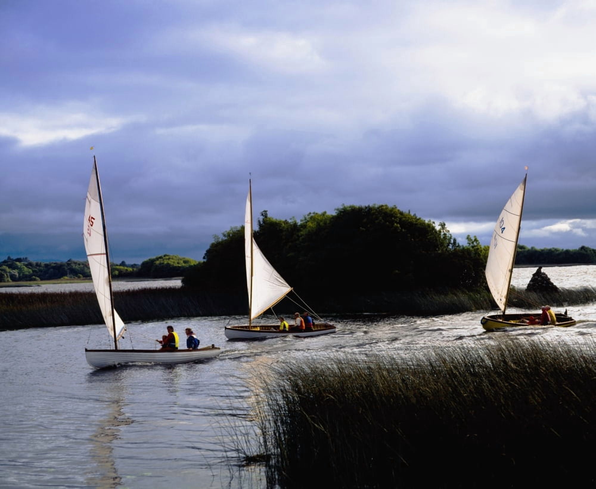 Lough Derg Co Donegal Ireland Sailing Near Ballinderry Canvas Art - The Irish Image Collection Design Pics (16 x 13)