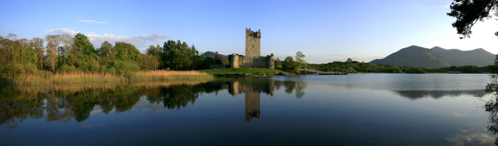 Lough Leane Ross Castle Killarney National Park County Kerry Ireland Canvas Art - Peter Zoeller Design Pics (44 x 13)