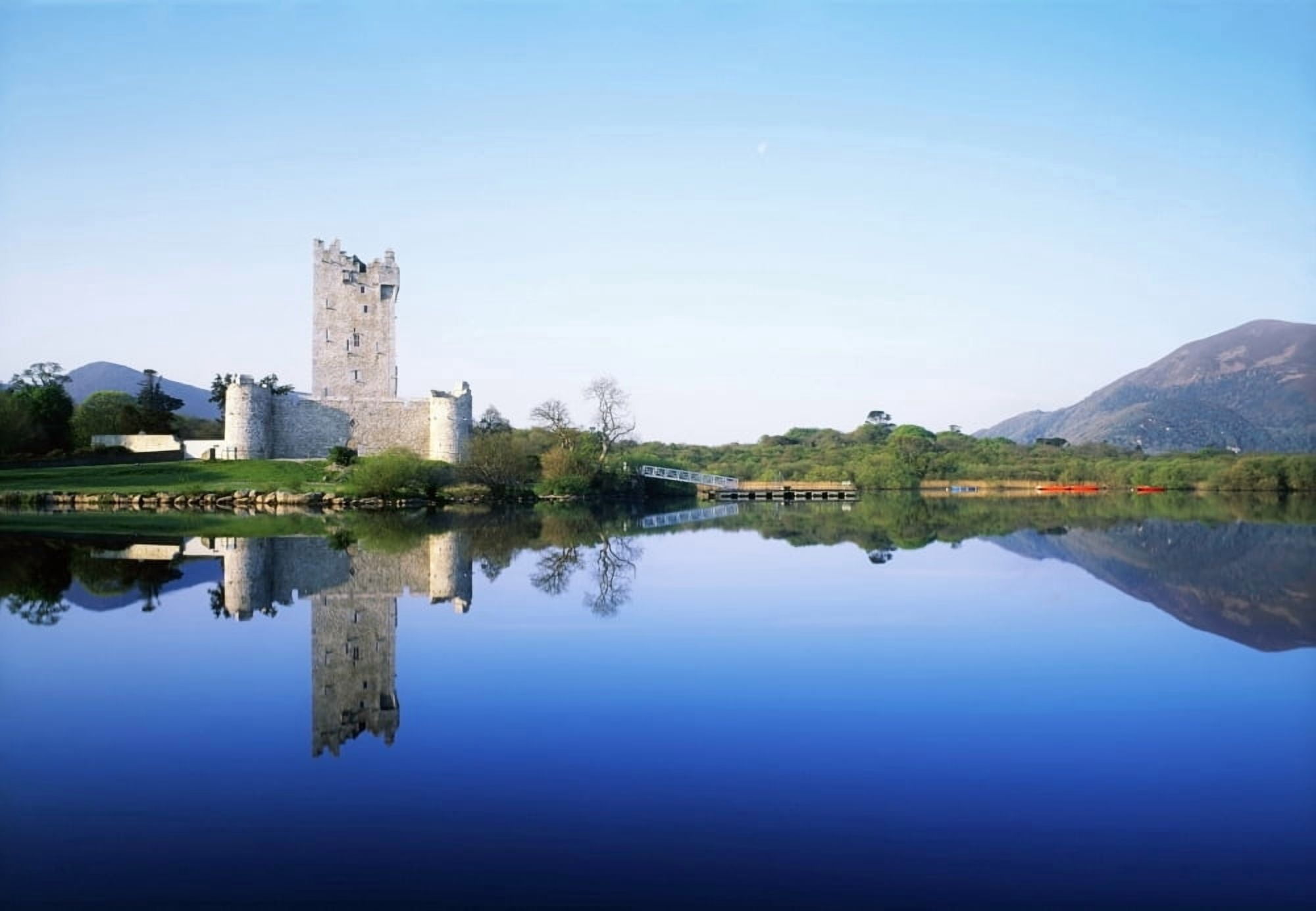 Lough Leane Ross Castle Killarney National Park County Kerry Ireland Canvas Art - The Irish Image Collection  Design Pics (36 x 24)