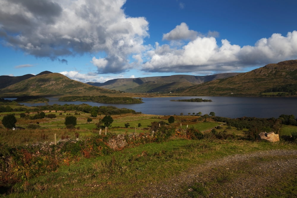 Lough Mask at Clogh Brack Upper (An Chloch Bhreac) Joyces County Connemara County Galway Ireland Canvas Art - Panoramic Images (27 x 9)