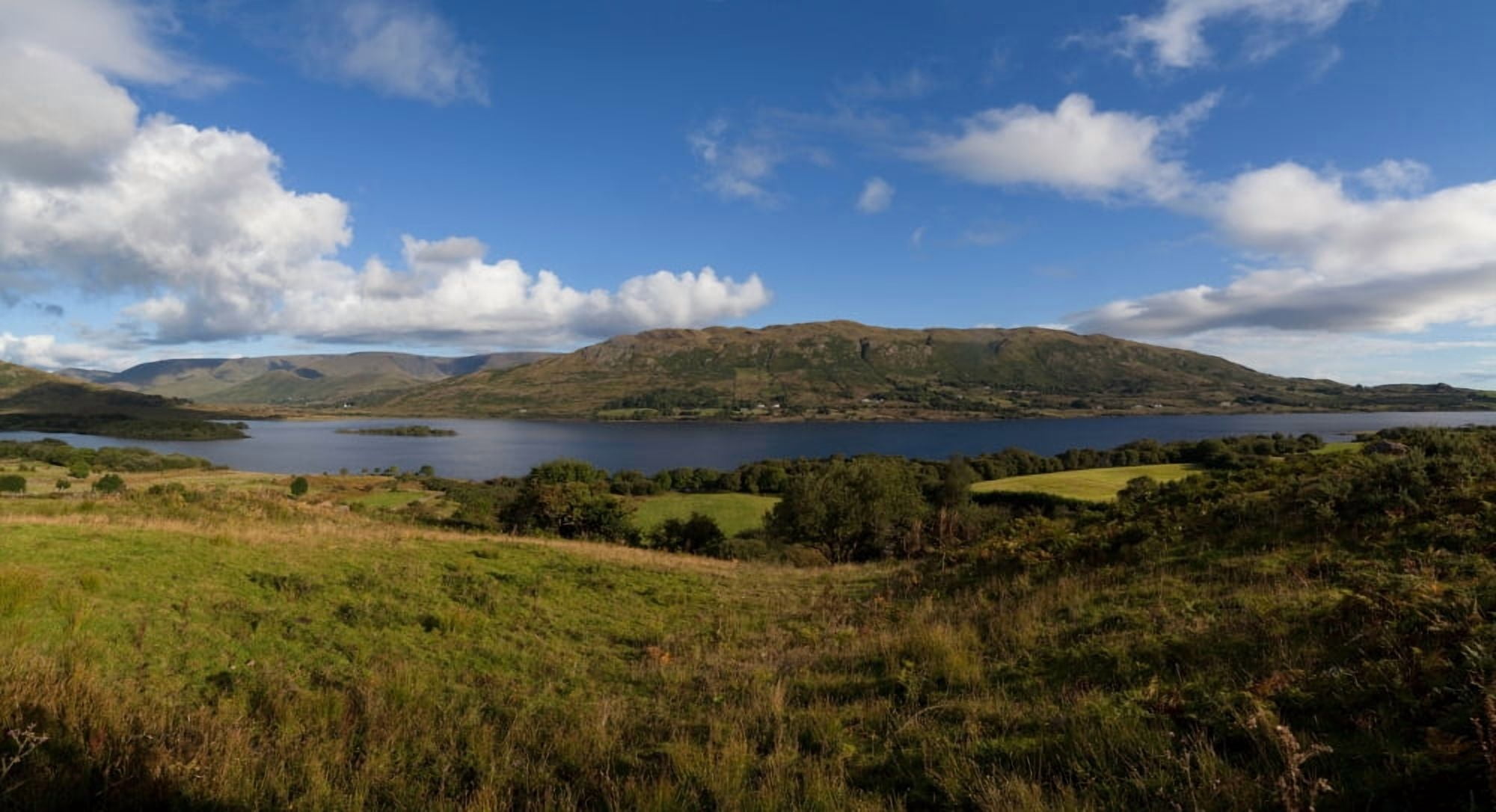 Lough Mask at Clogh Brack Upper (An Chloch Bhreac) Joyces County Connemara County Galway Ireland Canvas Art - Panoramic Images (36 x 12)