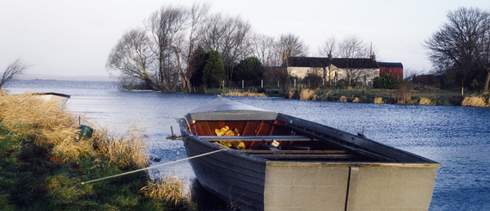 Lough Neagh Co Antrim Ireland Boat In A Lake Canvas Art - The Irish Image Collection Design Pics (44 x 20)