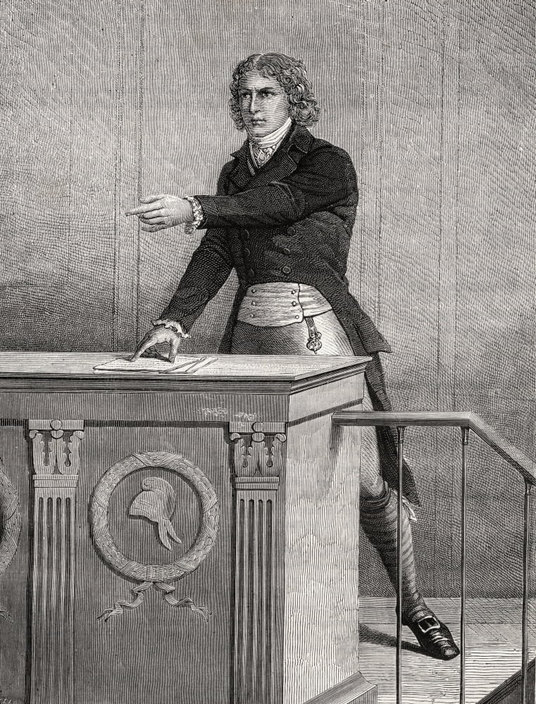 Louis Antonie Leon Saint-Just 1767-1794 French PoliticianFrom Histoire De La Revolution Francaise By Louis Blanc Canvas Art - Ken Welsh Design Pics (26 x 34)