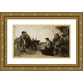 thumbnail image 1 of Louis Boutelié 18x12 Gold Ornate Wood Frame and Double Matted Museum Art Print Titled - The Family, According to Moreau De Tours (19th Century), 1 of 4