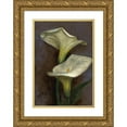 thumbnail image 1 of Louis Comfort Tiffany 17x24 Gold Ornate Framed and Double Matted Museum Art Print Titled - Calla Lilies (1865), 1 of 4
